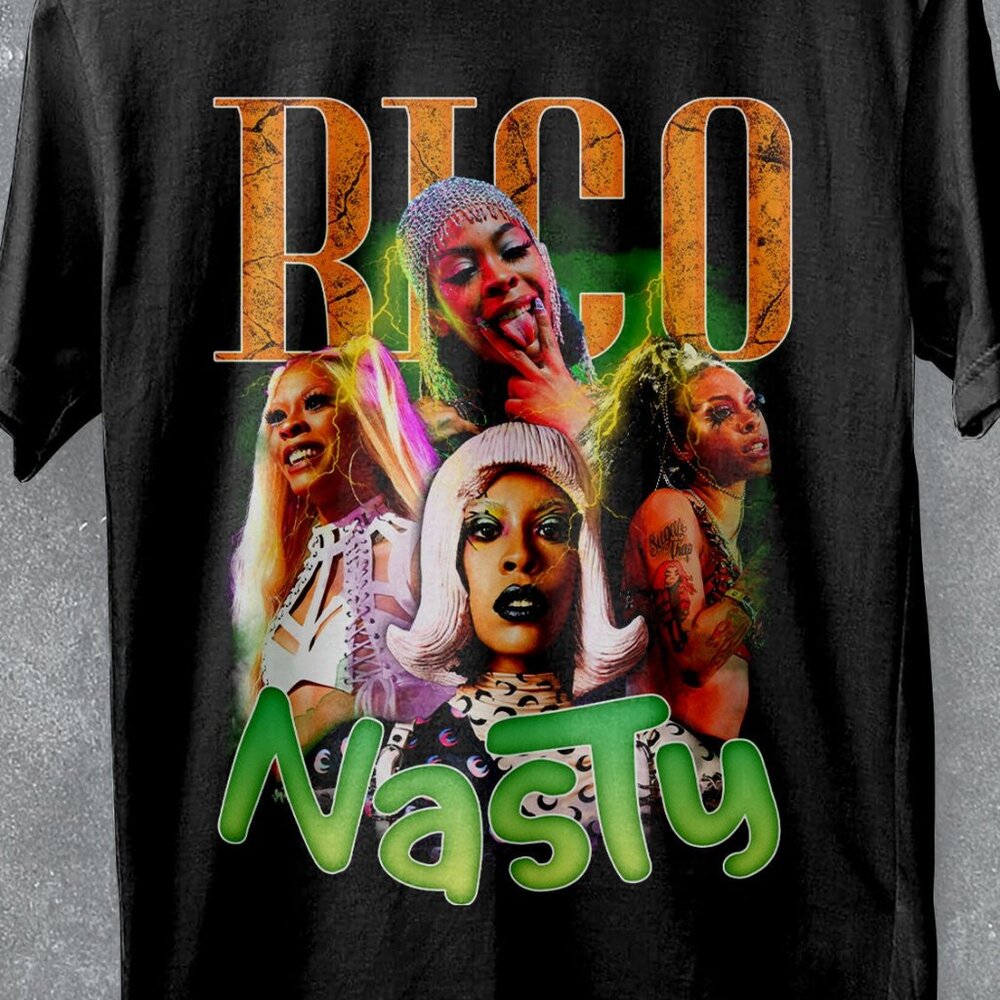 Rico Nasty Bootleg Rap Concert Graphic Music Fan Streetwear Tour T-Shirt 159 - Picture 2 of 5
